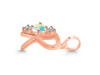 Opal & White Topaz Alphabet R Pendant OPL-RDA-70.