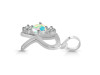 Opal & White Topaz Alphabet R Pendant OPL-RDA-70.