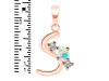 Opal & White Topaz Alphabet S Pendant OPL-RDA-71.