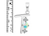 Opal & White Topaz Alphabet T Pendant OPL-RDA-72.