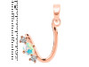 Opal & White Topaz Alphabet U Pendant OPL-RDA-73.