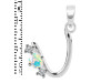 Opal & White Topaz Alphabet U Pendant OPL-RDA-73.
