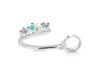 Opal & White Topaz Alphabet U Pendant OPL-RDA-73.