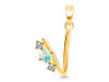 Opal & White Topaz Alphabet V Pendant OPL-RDA-74.