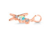 Opal & White Topaz Alphabet X Pendant OPL-RDA-76.