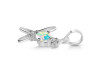 Opal & White Topaz Alphabet X Pendant OPL-RDA-76.