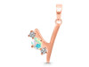 Opal & White Topaz Alphabet Y Pendant OPL-RDA-77.
