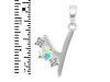Opal & White Topaz Alphabet Y Pendant OPL-RDA-77.