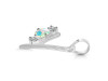 Opal & White Topaz Alphabet Y Pendant OPL-RDA-77.