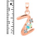 Opal & White Topaz Alphabet Z Pendant OPL-RDA-78.