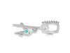 Opal & White Topaz Alphabet A Pendant OPL-RDA-79.