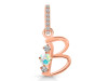 Opal & White Topaz Alphabet B Pendant OPL-RDA-80.