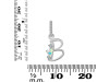 Opal & White Topaz Alphabet B Pendant OPL-RDA-80.