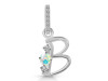 Opal & White Topaz Alphabet B Pendant OPL-RDA-80.