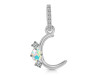 Opal & White Topaz Alphabet C Pendant OPL-RDA-81.