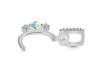 Opal & White Topaz Alphabet C Pendant OPL-RDA-81.