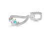 Opal & White Topaz Alphabet D Pendant OPL-RDA-82.