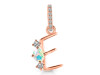 Opal & White Topaz Alphabet E Pendant OPL-RDA-83.