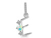 Opal & White Topaz Alphabet E Pendant OPL-RDA-83.