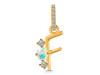 Opal & White Topaz Alphabet F Pendant OPL-RDA-84.