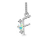 Opal & White Topaz Alphabet F Pendant OPL-RDA-84.