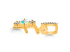 Opal & White Topaz Alphabet F Pendant OPL-RDA-84.