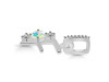 Opal & White Topaz Alphabet F Pendant OPL-RDA-84.