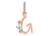 Opal & White Topaz Alphabet G Pendant OPL-RDA-85.