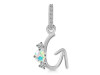 Opal & White Topaz Alphabet G Pendant OPL-RDA-85.
