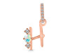 Opal & White Topaz Alphabet H Pendant OPL-RDA-86.