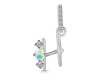 Opal & White Topaz Alphabet H Pendant OPL-RDA-86.