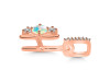 Opal & White Topaz Alphabet H Pendant OPL-RDA-86.