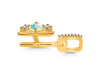 Opal & White Topaz Alphabet H Pendant OPL-RDA-86.
