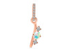 Opal & White Topaz Alphabet I Pendant OPL-RDA-87.