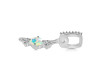 Opal & White Topaz Alphabet I Pendant OPL-RDA-87.