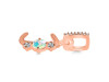 Opal & White Topaz Alphabet J Pendant OPL-RDA-88.