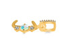 Opal & White Topaz Alphabet J Pendant OPL-RDA-88.