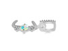 Opal & White Topaz Alphabet J Pendant OPL-RDA-88.