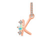 Opal & White Topaz Alphabet K Pendant OPL-RDA-89.