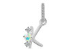 Opal & White Topaz Alphabet K Pendant OPL-RDA-89.