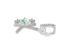 Opal & White Topaz Alphabet K Pendant OPL-RDA-89.
