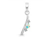 Opal & White Topaz Alphabet I Pendant OPL-RDA-9.