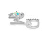 Opal & White Topaz Alphabet M Pendant OPL-RDA-91.