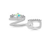 Opal & White Topaz Alphabet N Pendant OPL-RDA-92.