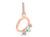 Opal & White Topaz Alphabet O Pendant OPL-RDA-93.