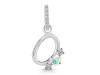 Opal & White Topaz Alphabet O Pendant OPL-RDA-93.