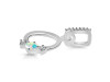 Opal & White Topaz Alphabet O Pendant OPL-RDA-93.
