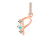 Opal & White Topaz Alphabet P Pendant OPL-RDA-94.