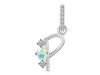 Opal & White Topaz Alphabet P Pendant OPL-RDA-94.