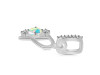 Opal & White Topaz Alphabet P Pendant OPL-RDA-94.